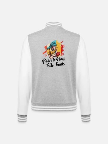 Ping-pong - Veste Teddy - gris chiné / blanc