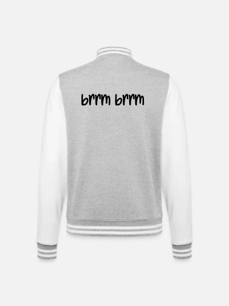 brrm brrm - College Sweat Jacket - heather grey/white
