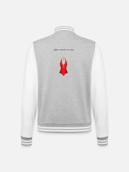 La piscine 1 - Veste Teddy - gris chiné / blanc