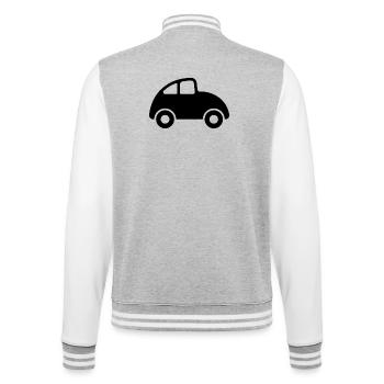 Car - College Sweat Jacket - heather grey/white - Back - Marisol (170cm)