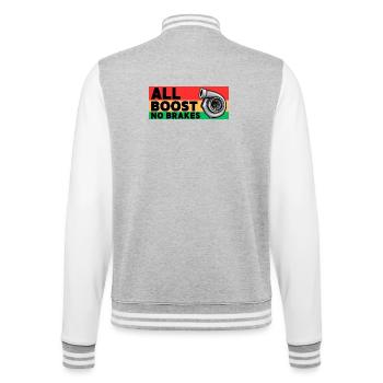 All Boost - No Brakes - College Sweat Jacket - heather grey/white - Back - Marisol (170cm)