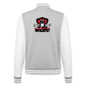 The Red Snake - College Sweat Jacket - heather grey/white - Back - Marisol (170cm)