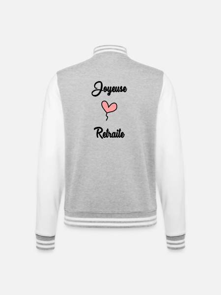 RETIREMENT. RETIREMENT. RETIRED - College Sweat Jacket - heather grey/white