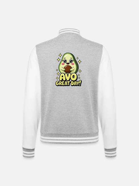 Avo Great Day! - College Sweat Jacket - heather grey/white