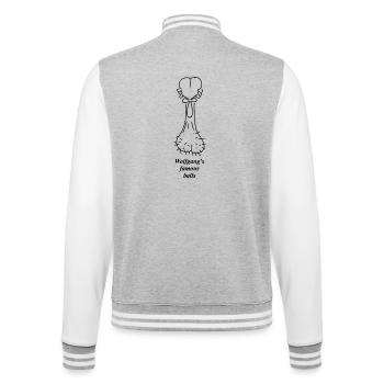Wolfgangs famous balls - College-Sweatjacke - Grau meliert/Weiß - Hinten - Marisol (170cm)
