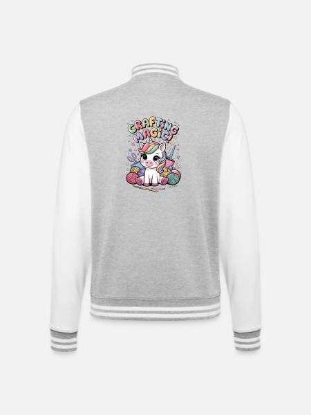 Crafting Magic! - College Sweat Jacket - heather grey/white