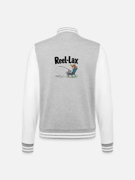 Reel laxiste - Veste Teddy - gris chiné / blanc