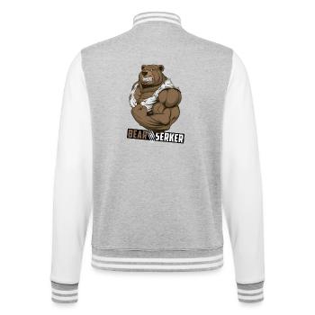 Bearserker - College Sweat Jacket - heather grey/white - Back - Marisol (170cm)