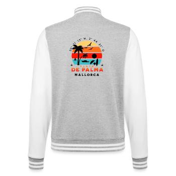 Playa de Palma Mallorca  - College-Sweatjacke - Grau meliert/Weiß - Hinten - Marisol (170cm)