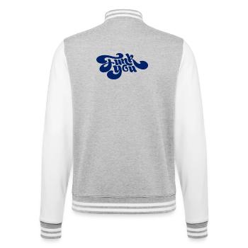 Funk You - College-Sweatjacke - Grau meliert/Weiß - Hinten - Marisol (170cm)