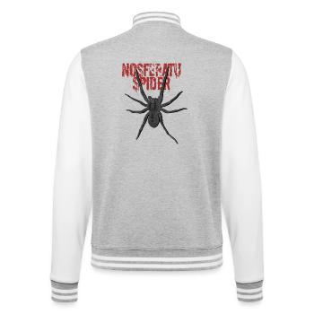 Nosferatu Spinne – Horror - College-Sweatjacke - Grau meliert/Weiß - Hinten - Marisol (170cm)