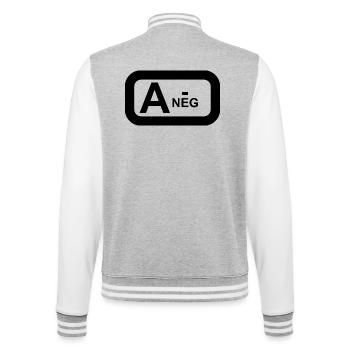 Blutgruppe a neg / symbol / heer / marine / luftwa - College-Sweatjacke - Grau meliert/Weiß - Hinten - Marisol (170cm)