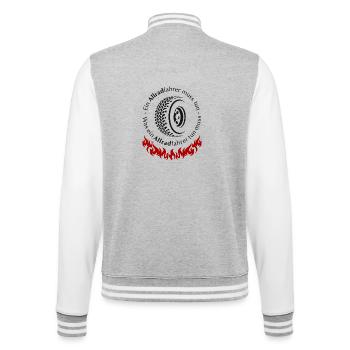 Ein Allradfahrer muss tun - 4x4 Allterrain - College-Sweatjacke - Grau meliert/Weiß - Hinten - Marisol (170cm)