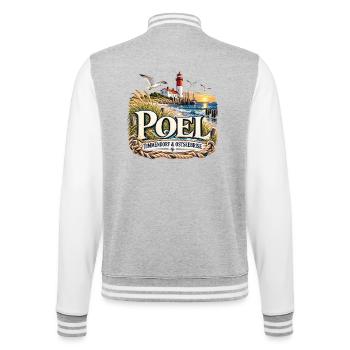 POEL Timmendorf Ostseebrise - College-Sweatjacke - Grau meliert/Weiß - Hinten - Marisol (170cm)