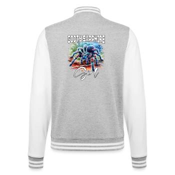 Gooty Saphir Tarantel Mädchen - College-Sweatjacke - Grau meliert/Weiß - Hinten - Marisol (170cm)
