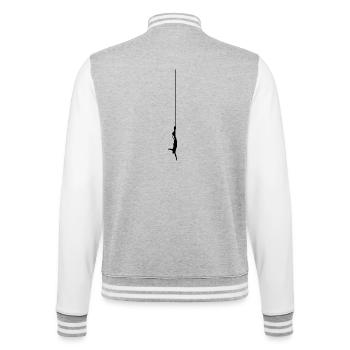  Bungee Jumper Geschenkidee, Bungy Jumps, - College-Sweatjacke - Grau meliert/Weiß - Hinten - Marisol (170cm)