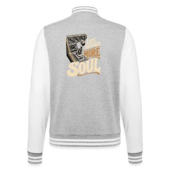 USDM USA Autos United States Domectic Market - College-Sweatjacke - Grau meliert/Weiß - Hinten - Marisol (170cm)