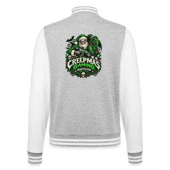 Creepmass Gaming: Manticore Green Team - College-Sweatjacke - Grau meliert/Weiß - Hinten - Marisol (170cm)