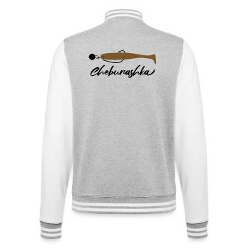 Cheburashka - Chebu Rig & Finesse Art - College-Sweatjacke - Grau meliert/Weiß - Hinten - Marisol (170cm)