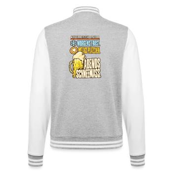 Wetterbericht Bayern Schneemaß - College-Sweatjacke - Grau meliert/Weiß - Hinten - Marisol (170cm)