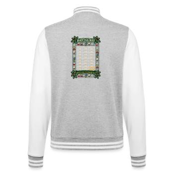 Rentner Adventskalender Frei - College-Sweatjacke - Grau meliert/Weiß - Hinten - Marisol (170cm)