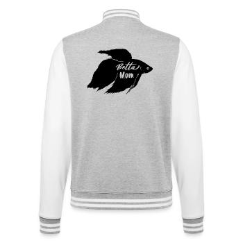betta mum - College-Sweatjacke - Grau meliert/Weiß - Hinten - Marisol (170cm)