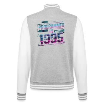  Programmiert Im Jahr 1995 Futuristischer - College-Sweatjacke - Grau meliert/Weiß - Hinten - Marisol (170cm)