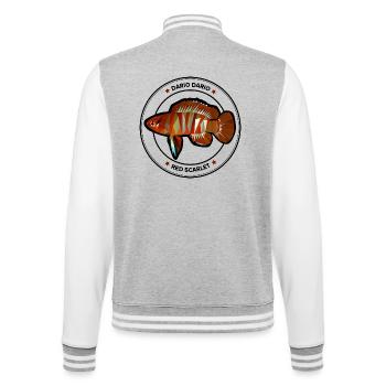 Dario dario Zwergblaubarsch - College-Sweatjacke - Grau meliert/Weiß - Hinten - Marisol (170cm)