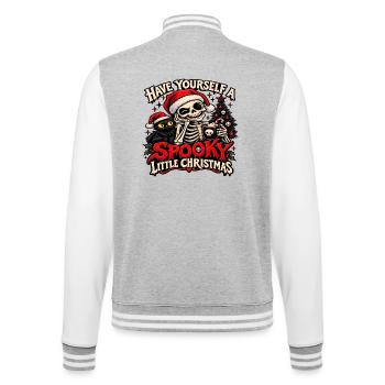 Gothmas – Dunkles Weihnachten - College-Sweatjacke - Grau meliert/Weiß - Hinten - Marisol (170cm)