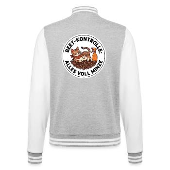 Katzenminze Beet-Kontrolle Katze Garten Kraut - College-Sweatjacke - Grau meliert/Weiß - Hinten - Marisol (170cm)