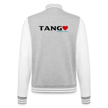 Tango - College-Sweatjacke - Grau meliert/Weiß - Hinten - Marisol (170cm)