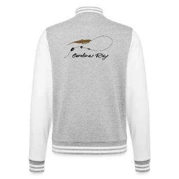 Carolina Rig - College-Sweatjacke - Grau meliert/Weiß - Hinten - Marisol (170cm)