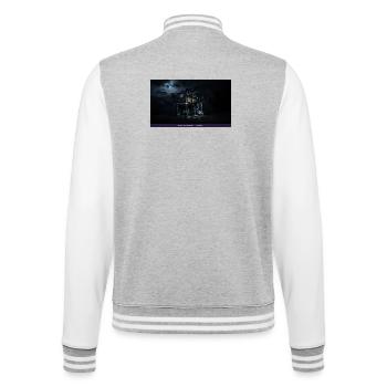 Nachtspuk-Haus Schattenlicht - College-Sweatjacke - Grau meliert/Weiß - Hinten - Marisol (170cm)