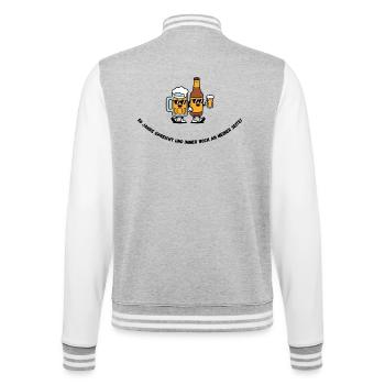 50 Jahre und an meiner Seite, lustiges Design 50. - College-Sweatjacke - Grau meliert/Weiß - Hinten - Marisol (170cm)