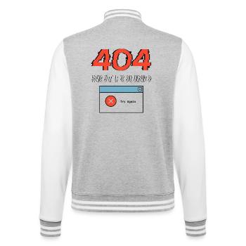 Fehler 404 - College-Sweatjacke - Grau meliert/Weiß - Hinten - Marisol (170cm)