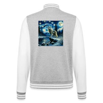 Grauwolf Starry Night - College-Sweatjacke - Grau meliert/Weiß - Hinten - Marisol (170cm)