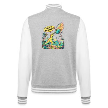 Prioritäten - College-Sweatjacke - Grau meliert/Weiß - Hinten - Marisol (170cm)