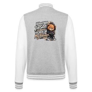 8591be6f-4caa-430e-a4a7-68b3026f15bb - College-Sweatjacke - Grau meliert/Weiß - Hinten - Marisol (170cm)