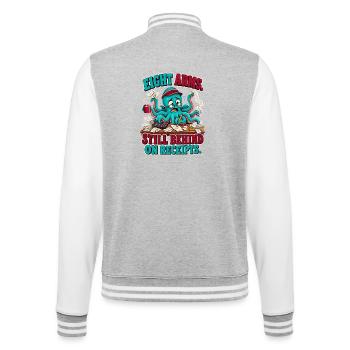  Buchhalter Oktopus Eight Arms Still Behind on - College-Sweatjacke - Grau meliert/Weiß - Hinten - Marisol (170cm)