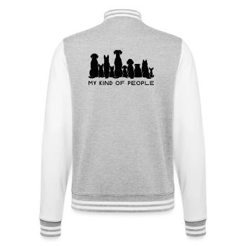 Meine Art von Leuten - College-Sweatjacke - Grau meliert/Weiß - Hinten - Marisol (170cm)
