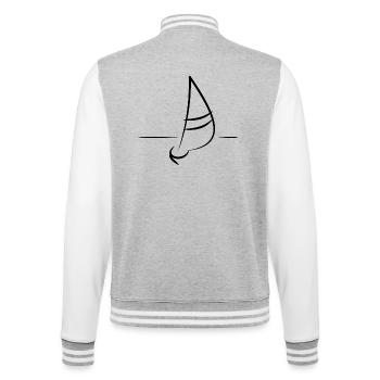 Boot Segler Segelboot  - College-Sweatjacke - Grau meliert/Weiß - Hinten - Marisol (170cm)
