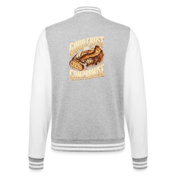 Sauerteig Bäcker Brot Good Crust No Compromise - College-Sweatjacke - Grau meliert/Weiß - Hinten - Marisol (170cm)