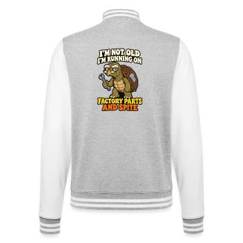 Nicht alt, läuft auf Originalteilen und Spite Turtle - College-Sweatjacke - Grau meliert/Weiß - Hinten - Marisol (170cm)