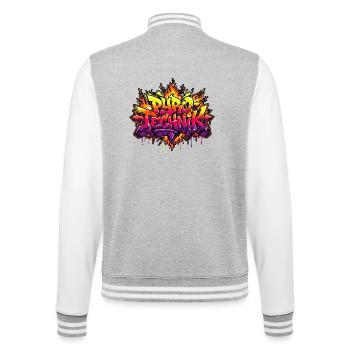 Pyrotechnik Graffiti Silvester - College-Sweatjacke - Grau meliert/Weiß - Hinten - Marisol (170cm)