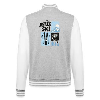 Après Ski Mountain Club - College-Sweatjacke - Grau meliert/Weiß - Hinten - Marisol (170cm)