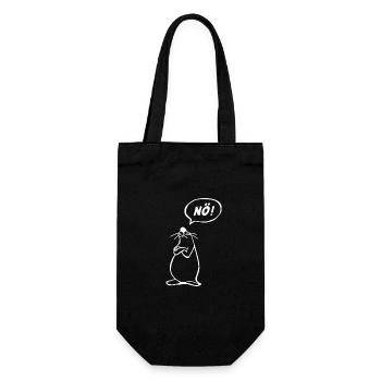 NÖ Maus - Geschenkbeutel für Flaschen - Schwarz - Vorne