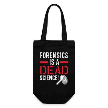 Forensik ist eine tote Wissenschaft Forensische Wi - Geschenkbeutel für Flaschen - Schwarz - Vorne