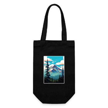 Shasta Trinity National Forest Reiseposter - Geschenkbeutel für Flaschen - Schwarz - Vorne