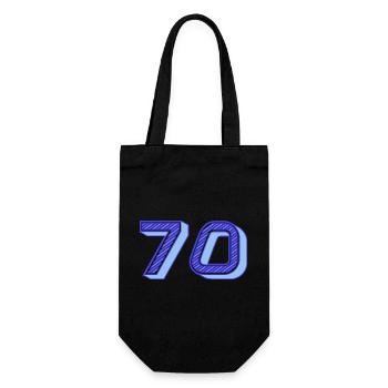 70. 70 ANS. 70e ANNIVERSAIRE. ANNIVERSAIRE 70 ANS. - Sac à bouteille - noir - Devant