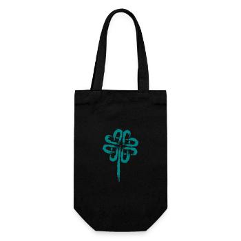 Kleeblatt Symbol Keltische Symbole - Geschenkbeutel für Flaschen - Schwarz - Vorne